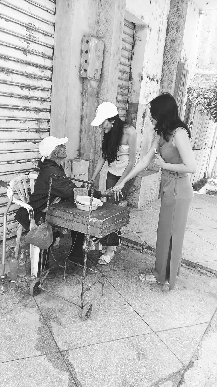 Supporting an elder in the community.