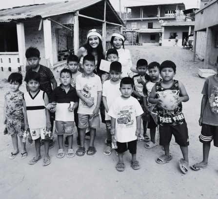 Group of children at a community outreach.